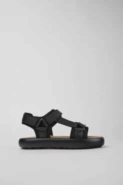 Pelotas Flota Black Leather And Textile Sandals For Men -MK store K100902 001 LF