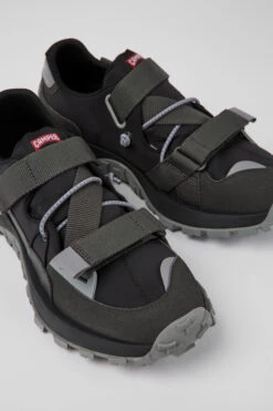 Drift Trail Black And Gray Textile And Nubuck Sneakers For Men