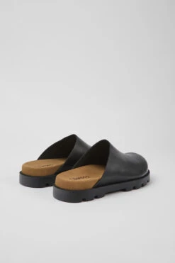 Brutus Sandal Black Leather Clogs For Men -MK store K100906 001 TF