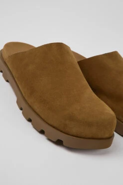 Brutus Sandal Brown Leather Clogs For Men