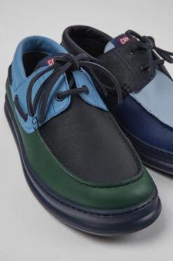 Twins Multicolored Leather Sneakers For Men