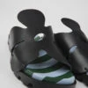 Twins Black Leather Sandals For Men