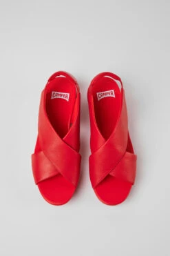 Balloon Red Leather Sandals For Women -MK store K200066 062 CF