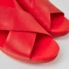 Balloon Red Leather Sandals For Women -MK store K200066 062 DF