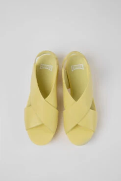 Balloon Yellow Leather Sandals For Women -MK store K200066 067 CF