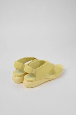 Balloon Yellow Leather Sandals For Women -MK store K200066 067 TF