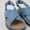 Oruga Blue Leather And Textile Sandals For Women -MK store K200157 047 DF