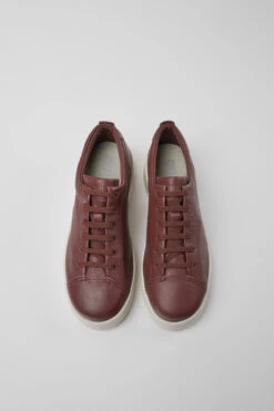 Runner Up Burgundy Leather Women's Sneakers -MK store K200508 074 CF