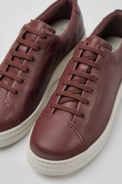 Runner Up Burgundy Leather Women's Sneakers