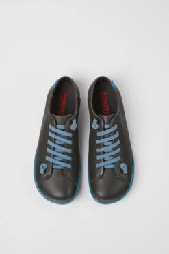 Peu Dark Gray And Blue Leather Shoes For Women -MK store K200514 039 CF