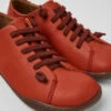 Peu Red Leather Shoes For Women -MK store K200514 042 DF