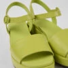 Misia Green Leather Sandals For Women -MK store K200564 039 DF