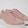 Runner Up Pink Leather Sneakers For Women -MK store K200645 060 DF