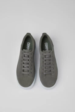 Runner Up Gray Nubuck Sneakers For Women -MK store K200645 075 CF