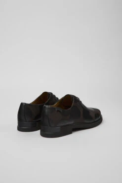 Twins Black Leather Shoes For Women -MK store K200685 030 TF