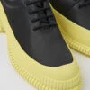 Pix Black And Yellow Leather Lace-up Shoes For Women -MK store K200687 048 DF