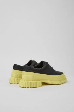 Pix Black And Yellow Leather Lace-up Shoes For Women -MK store K200687 048 TF