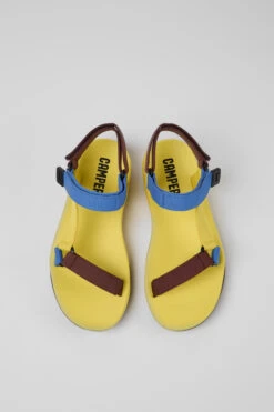 Match Yellow, Blue, And Burgundy Sandals For Women -MK store K200958 015 CF
