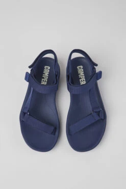 Match Blue Textile Sandals For Women -MK store K200958 018 CF