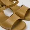 Katie Brown Leather Sandals For Women