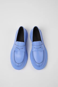 Walden Blue Leather Loafers For Women -MK store K201116 013 CF