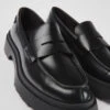 Walden Black Leather Loafers For Women -MK store K201116 019 DF