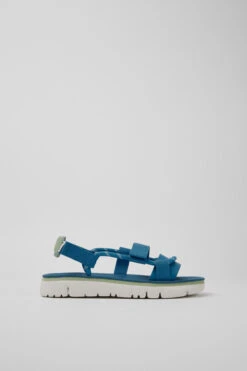 Oruga Blue And Green Leather Sandals For Women -MK store K201191 007 LF