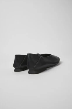 Casi Myra Black Leather Ballerinas For Women -MK store K201253 015 TF