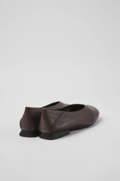 Casi Myra Brown Leather Ballerinas For Women -MK store K201253 020 TF