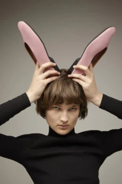 Casi Myra Pink Leather Ballerinas For Women