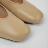 Casi Myra Beige Leather Ballerinas For Women -MK store K201253 023 DF