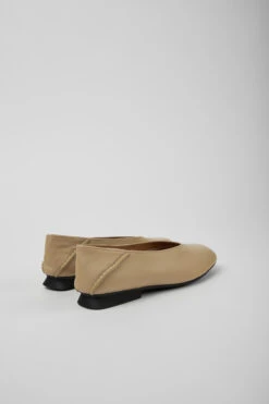 Casi Myra Beige Leather Ballerinas For Women -MK store K201253 023 TF