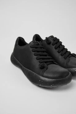 Peu Stadium Black Leather Sneakers For Women