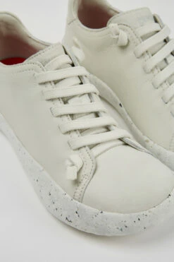 Peu Stadium White Non-dyed Leather Sneakers For Women
