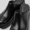 Kaah Black Leather Clogs -MK store K201283 003 DF