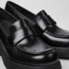 Thelma Black Leather Shoes For Women -MK store K201292 010 DF