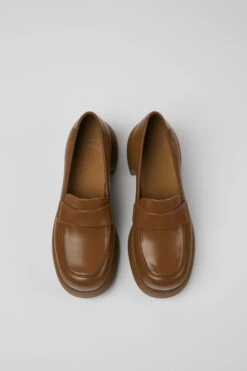 Thelma Brown Leather Shoes For Women -MK store K201292 011 CF