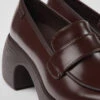 Thelma Burgundy Leather Shoes For Women