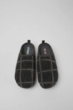 Twins Dark Grey Wool Women’s Slippers -MK store K201295 002 CF