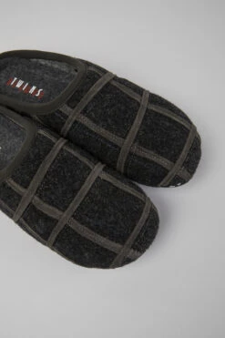 Twins Dark Grey Wool Women’s Slippers