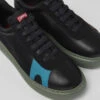Twins Black Leather And Nubuck Sneakers For Women