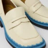 Taylor White And Blue Leather Loafers For Women -MK store K201320 009 DF