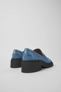 Taylor Blue Leather Loafers For Women -MK store K201320 010 TF