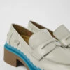 Taylor Gray And Blue Leather Loafers For Women -MK store K201320 015 DF