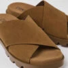 Brutus Sandal Brown Nubuck Sandals For Women -MK store K201321 012 DF