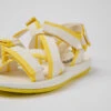Match White And Yellow Recycled PET Sandals For Women -MK store K201325 004 DF