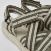 Match Gray And Green Textile Sandals For Women