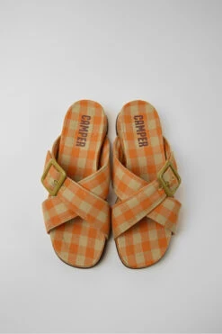 Atonik Orange And Beige Sandals For Women -MK store K201355 001 CF