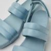 Minikaah Blue Leather Sandals For Women -MK store K201361 005 DF