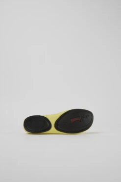 Right Yellow Leather Ballerina Flats For Women -MK store K201364 004 SF